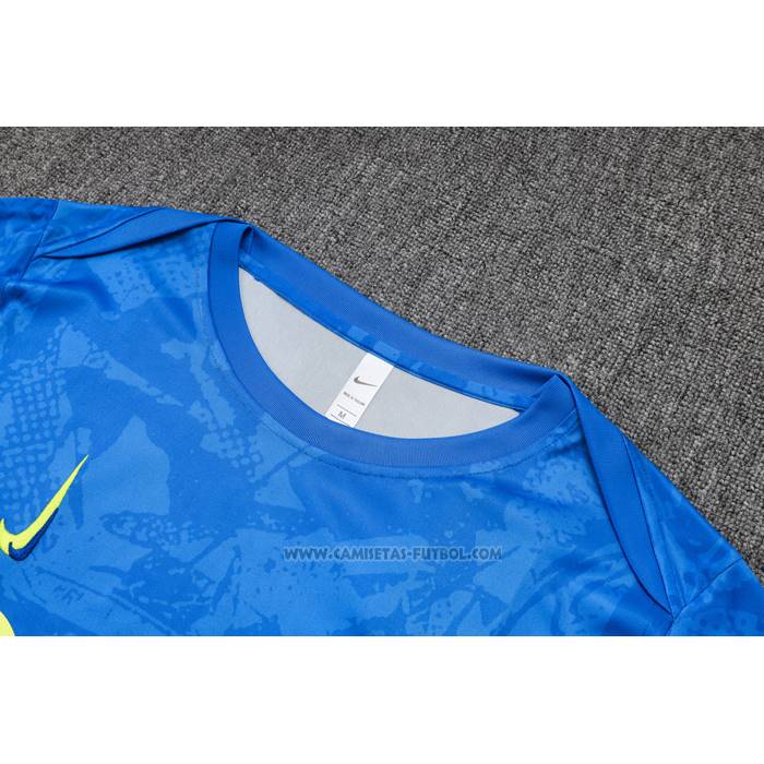 Chandal del Barcelona Manga Corta 2024-2025 Azul - Pantalon Corto